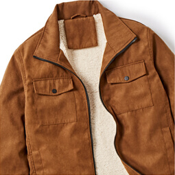 Faux Suede Sherpa Lined Jacket - MA118